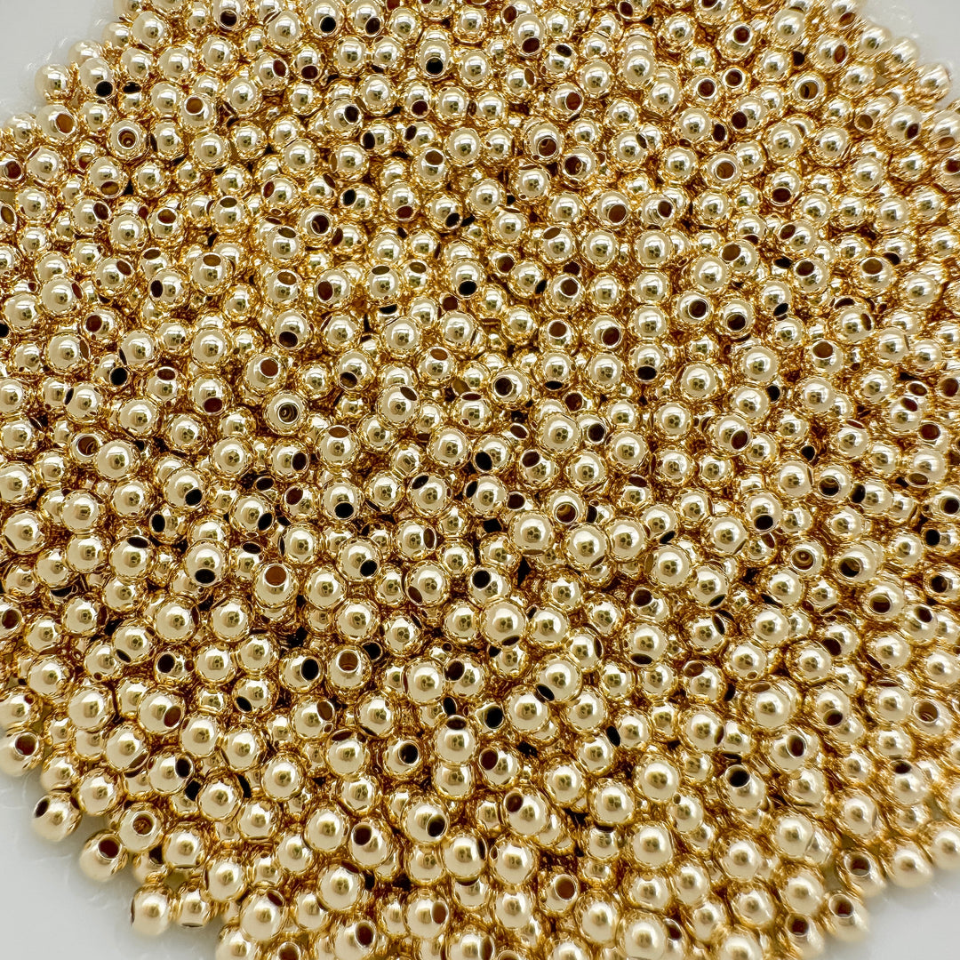 2mm round gold filled beads / wholesale gold filled beads / round gold filled beads