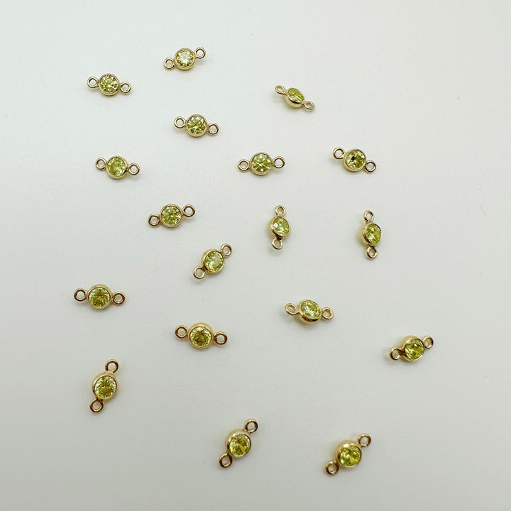 3mm GF birthstone connector / permanent jewelry supplies