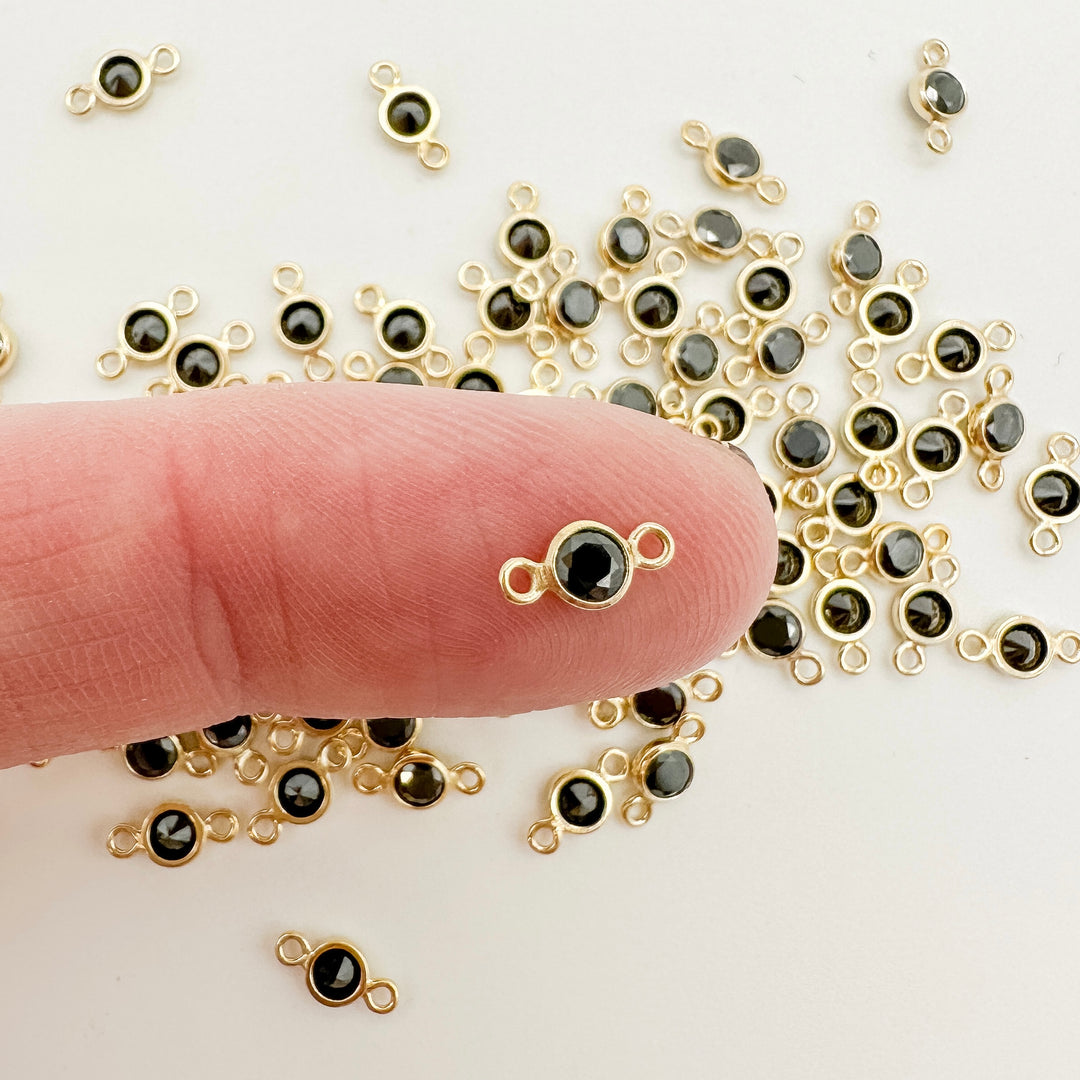 3mm connectors / 3mm black connectors / 3mm birthstone connectors / 3mm black cz connectors / permanent jewelry connectors / wholesale connectors