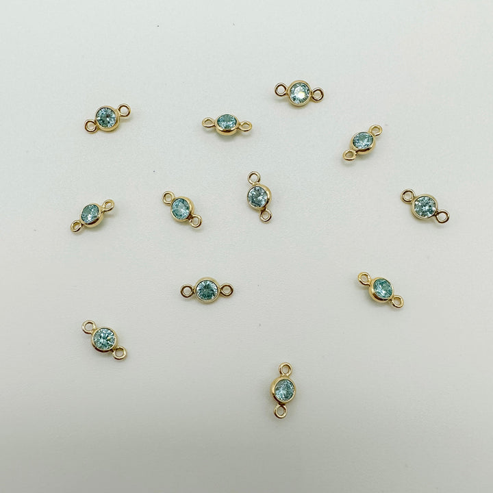 3mm GF birthstone connector / permanent jewelry supplies