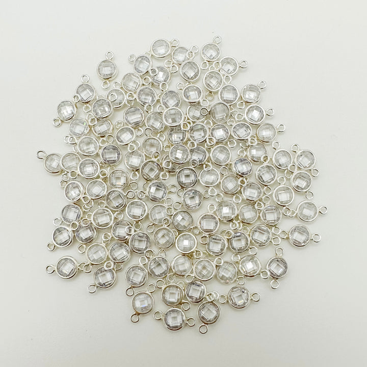 4mm Double-Sided CZ Birthstone Connectors