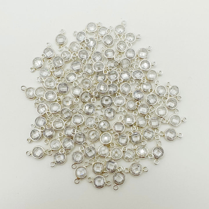 4mm Double-Sided CZ Birthstone Connectors - 1 set 12 (each month Jan-Dec)