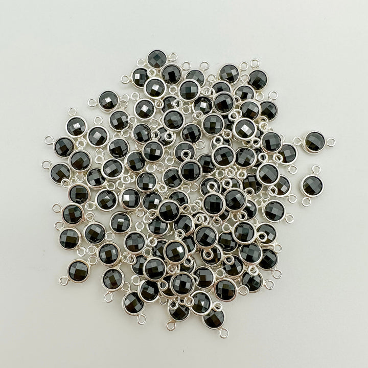 4mm Double-Sided CZ Birthstone Connectors - 1 set 12 (each month Jan-Dec)