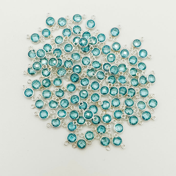 4mm Double-Sided CZ Birthstone Connectors