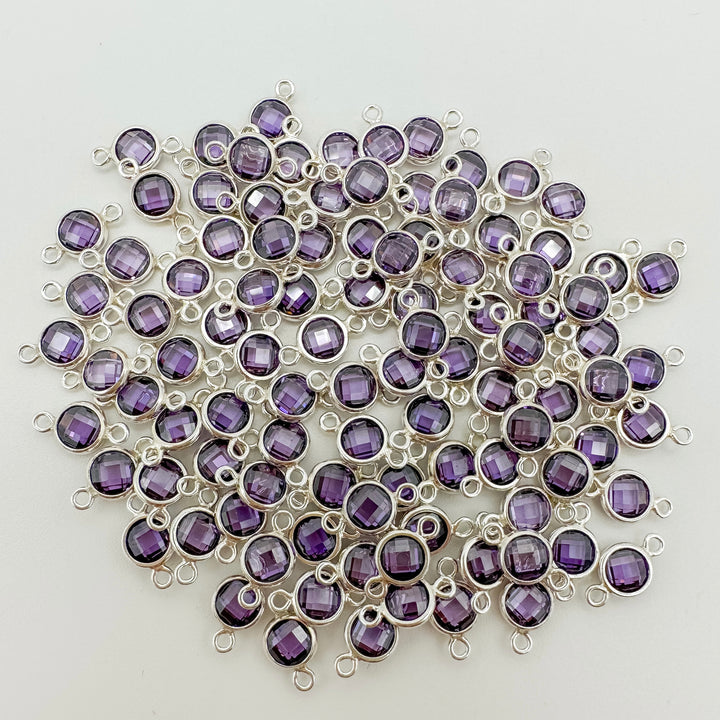 4mm Double-Sided CZ Birthstone Connectors