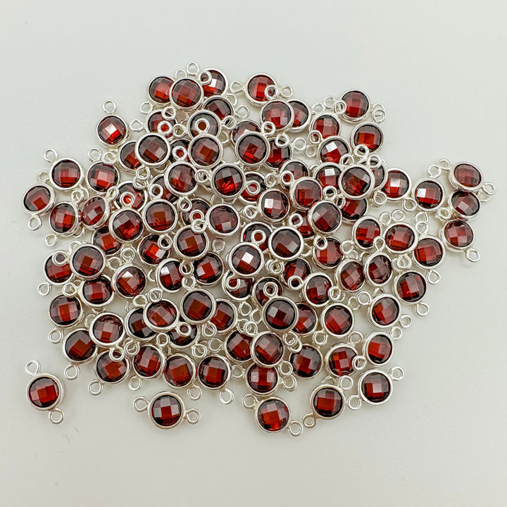 4mm Double-Sided CZ Birthstone Connectors