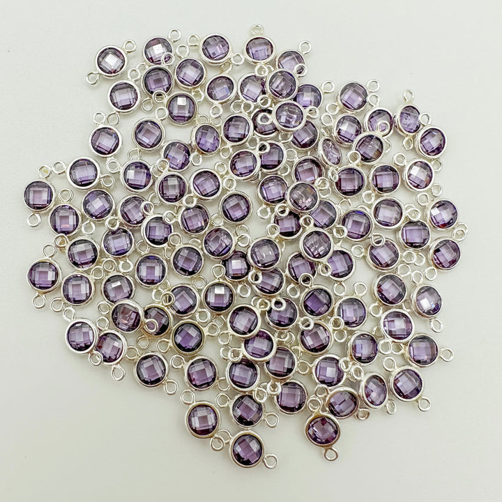 4mm Double-Sided CZ Birthstone Connectors