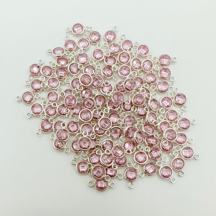 4mm Double-Sided CZ Birthstone Connectors