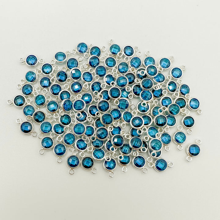4mm Double-Sided CZ Birthstone Connectors