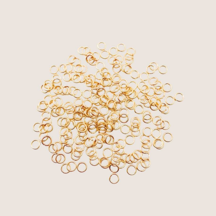 gold filled jump rings / permanent jewelry supplies / 5mm 20g gold filled jump ring