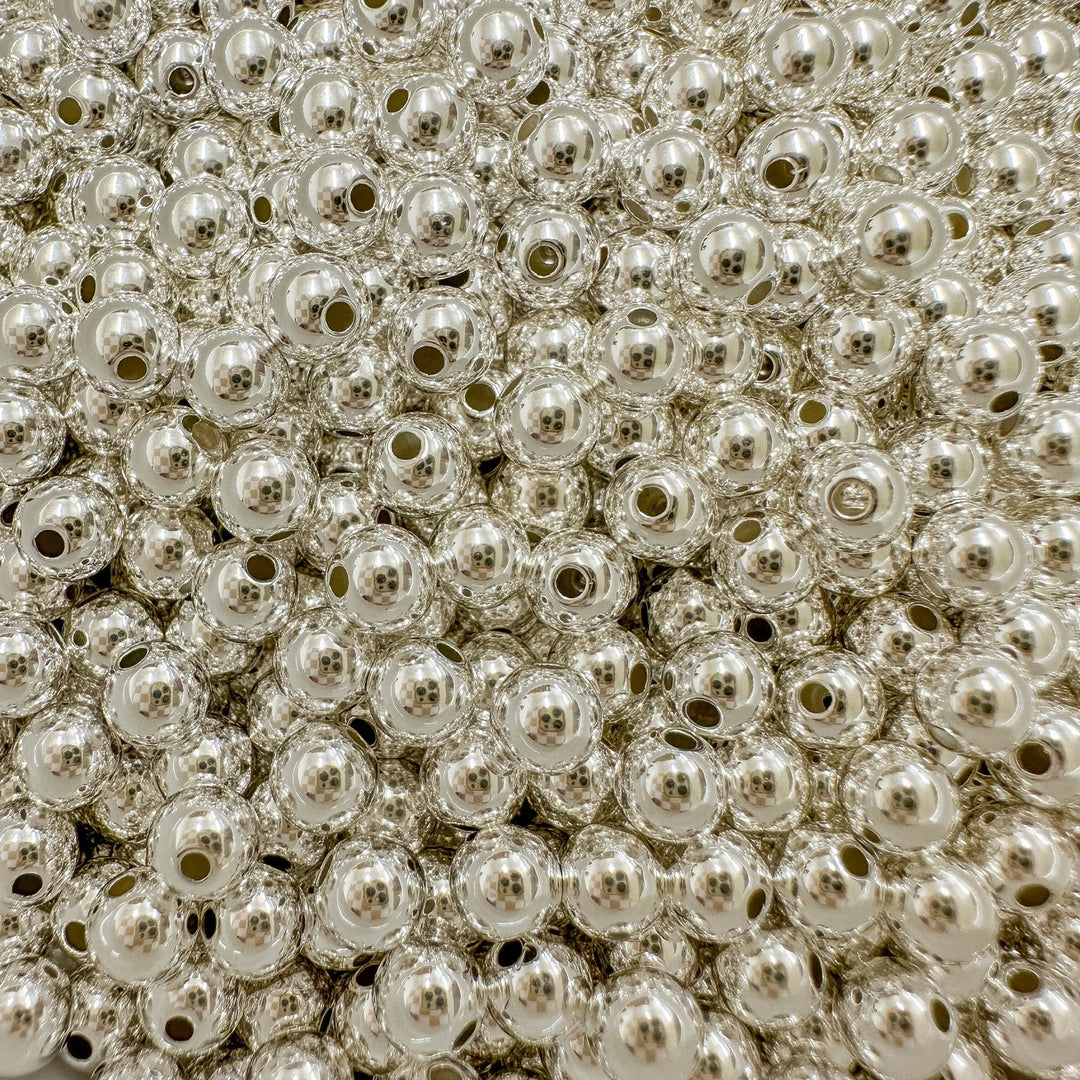 5mm round sterling silver beads / wholesale sterling silver beads / round sterling silver beads