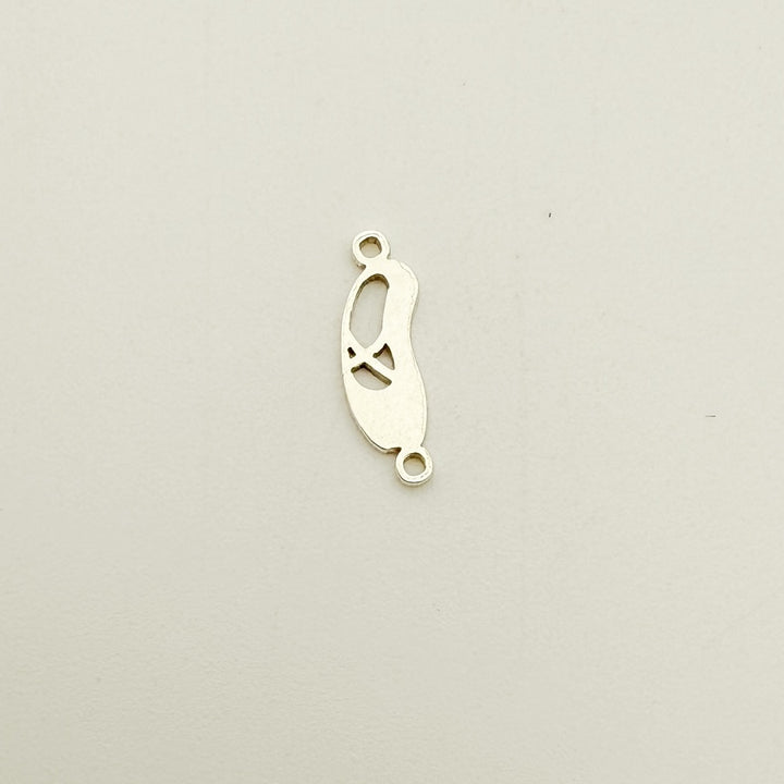 ballet slipper connector, gold-filled connector, sterling silver connector, permanent jewelry, charm bar, wholesale charms, essbe jewelry supply,