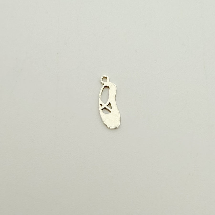 ballet slipper charm, gold-filled charm, sterling silver charm, permanent jewelry, charm bar, wholesale charms, essbe jewelry supply,
