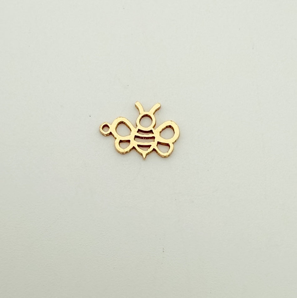 bumble bee charm, gold-filled charm, sterling silver charm, permanent jewelry, charm bar, wholesale charms, essbe jewelry supply,
