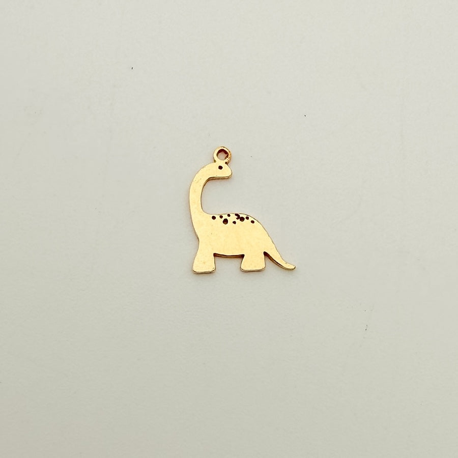 dinosaur charm, gold-filled charm, sterling silver charm, permanent jewelry, charm bar, wholesale charms, essbe jewelry supply,