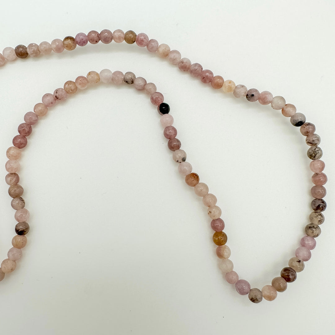 Natural Lepidolite, Purple Mica Beads 4mm beads for jewelry making, beaded bracelets, jewelry supplies