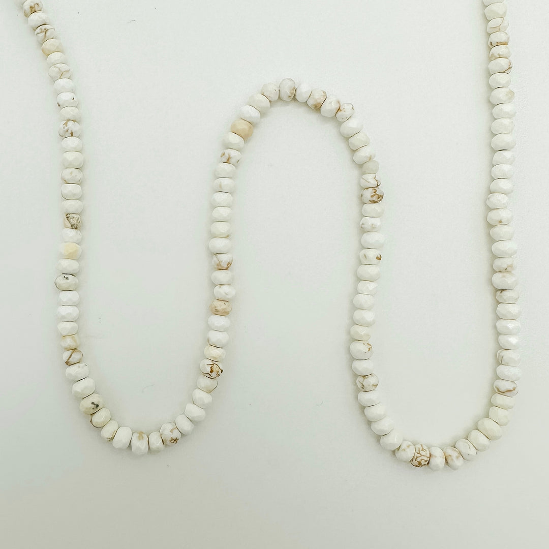 Natural Magnesite Bead strands, Rondelle Shape, 4-4.5x2-2.5mm for jewelry making, beaded bracelets, jewelry supplies