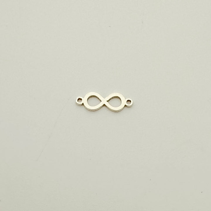 infinity sign connector, gold-filled connector, sterling silver connector, permanent jewelry, charm bar, wholesale charms, essbe jewelry supply,