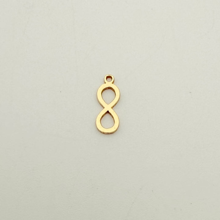 infinity sign charm, gold-filled charm, sterling silver charm, permanent jewelry, charm bar, wholesale charms, essbe jewelry supply,