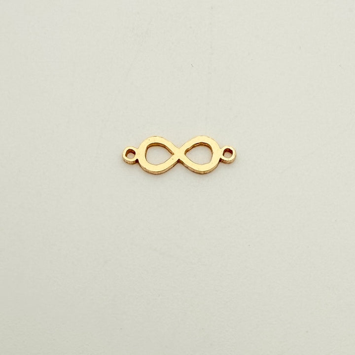 infinity sign connector, gold-filled connector, sterling silver connector, permanent jewelry, charm bar, wholesale charms, essbe jewelry supply,