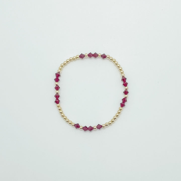 Patterned Birthstone Bracelet