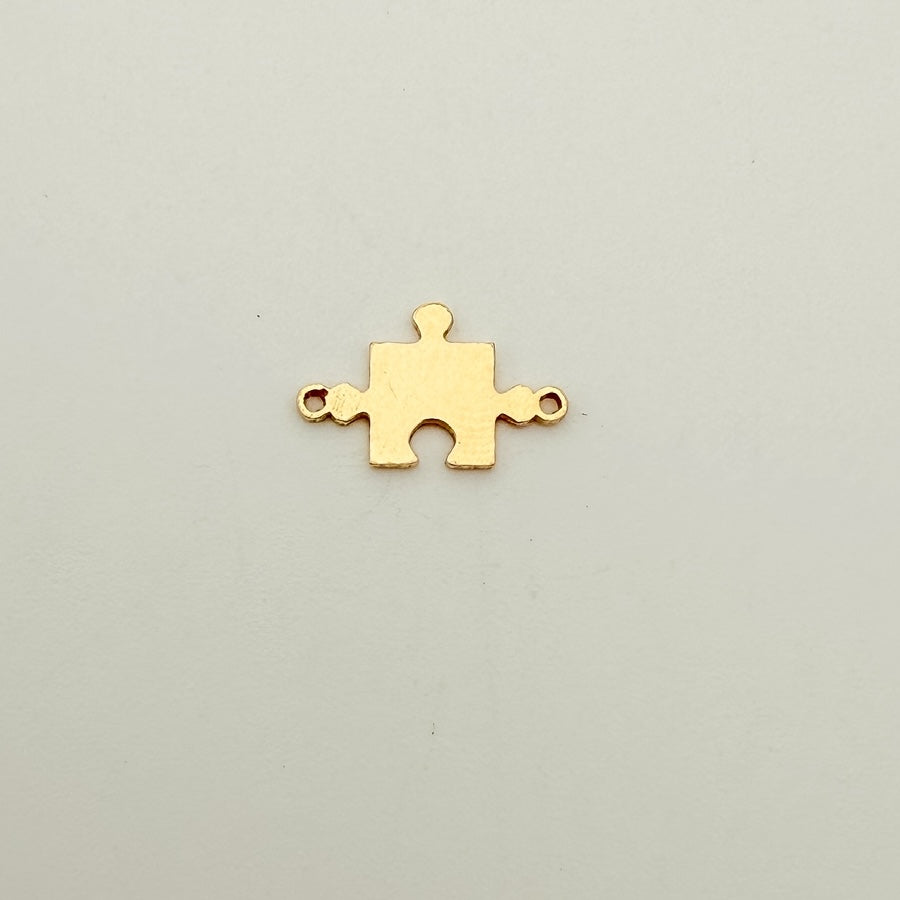 puzzle piece connector, gold-filled connector, sterling silver connector, permanent jewelry, charm bar, wholesale connectors, essbe jewelry supply,