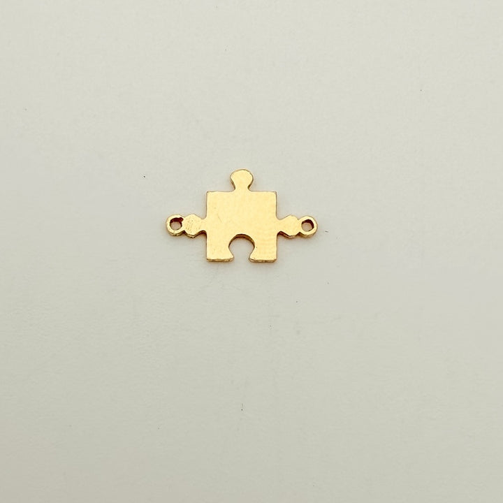 puzzle piece connector, gold-filled connector, sterling silver connector, permanent jewelry, charm bar, wholesale connectors, essbe jewelry supply,