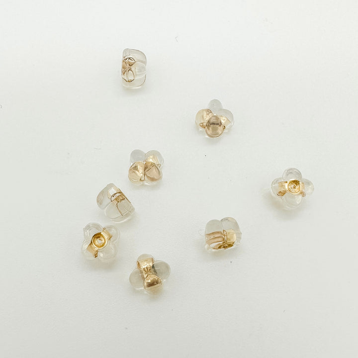 silicone earring backs for jewelry making, gold-filled earring backs for studs