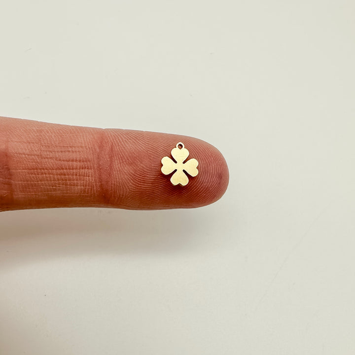 clover connector, gold filled clover charm, gold filled clover connector, st. patrick's day charm, gold filled charms, permanent jewelry connectors