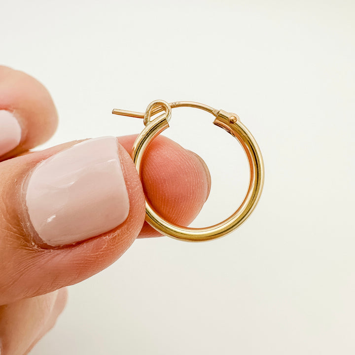 gold filled everyday hoops / essbe jewelry supply / hoops for everyday / gold-filled hoop earrings