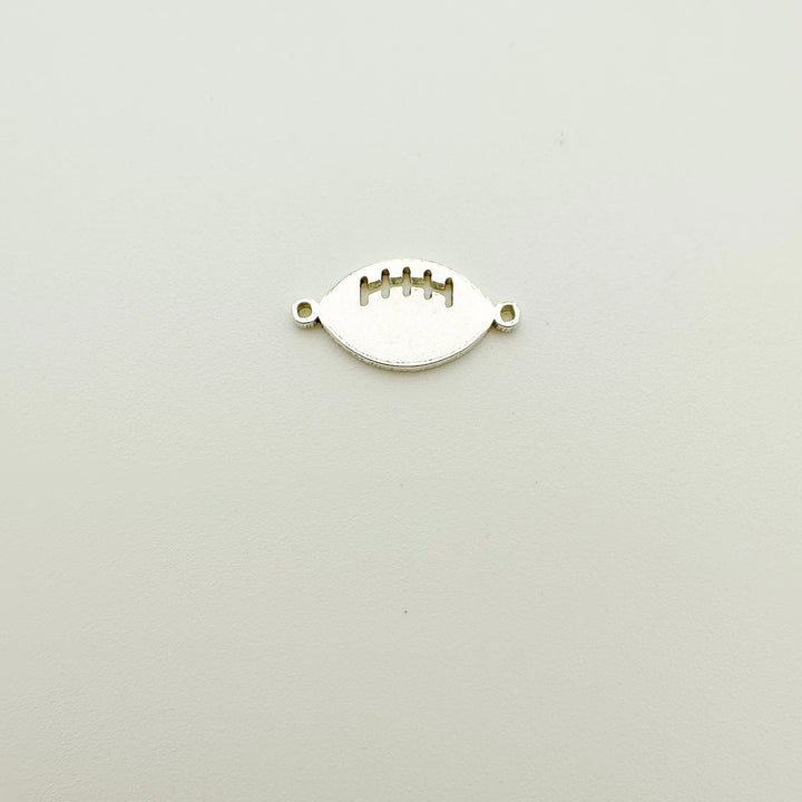 football charm, football connector, gold filled football charm, sterling silver football charm, permanent jewelry supplies, permanent jewelry charms