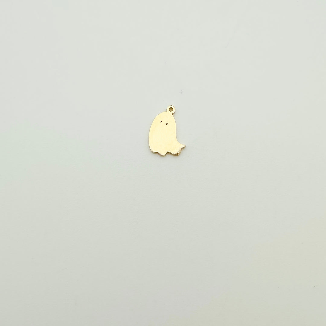 ghost charm, ghost connector, gold filled ghost charm, sterling silver ghost charm, permanent jewelry supplies, permanent jewelry charms