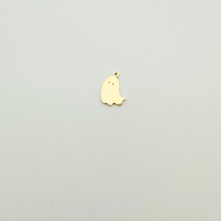 ghost charm, ghost connector, gold filled ghost charm, sterling silver ghost charm, permanent jewelry supplies, permanent jewelry charms