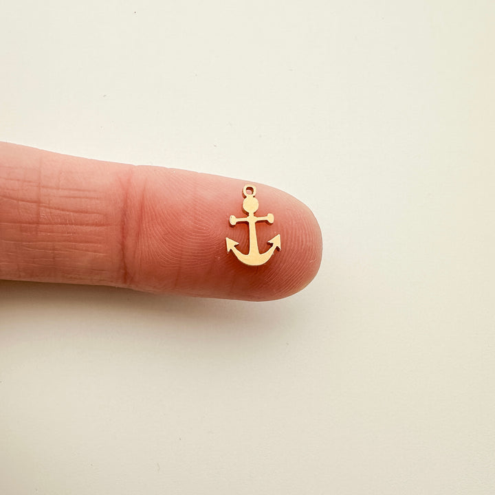 permanent jewelry supplies, essbe, essbe jewelry supply, charm, jewelry charms, gold filled necklace charm, gold filled bracelet charm, wholesale jewelry charms, anchor charm