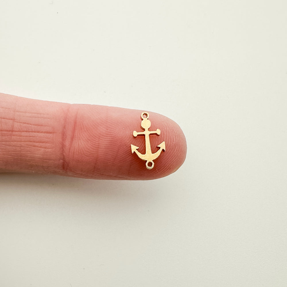 permanent jewelry supplies, essbe, essbe jewelry supply, charm, jewelry charms, gold filled necklace charm, gold filled bracelet charm, wholesale jewelry charms, gold filled anchor connector
