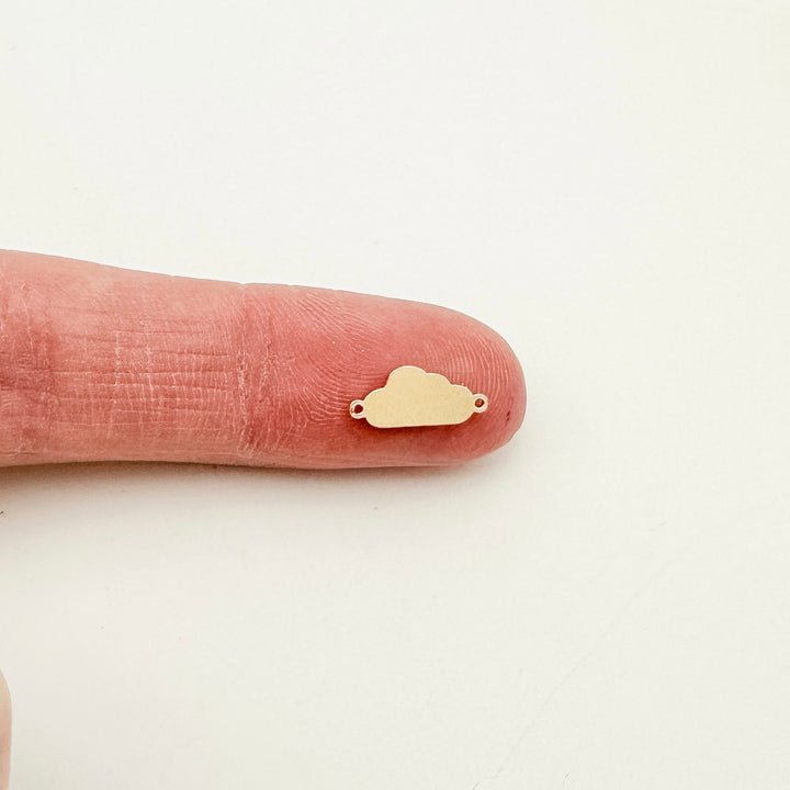 gold filled cloud connector, gold filled connectors, permanent jewelry connectors, essbe jewelry supply, permanent jewelry supplier, cloud charm, cloud connector, sterling silver cloud charm