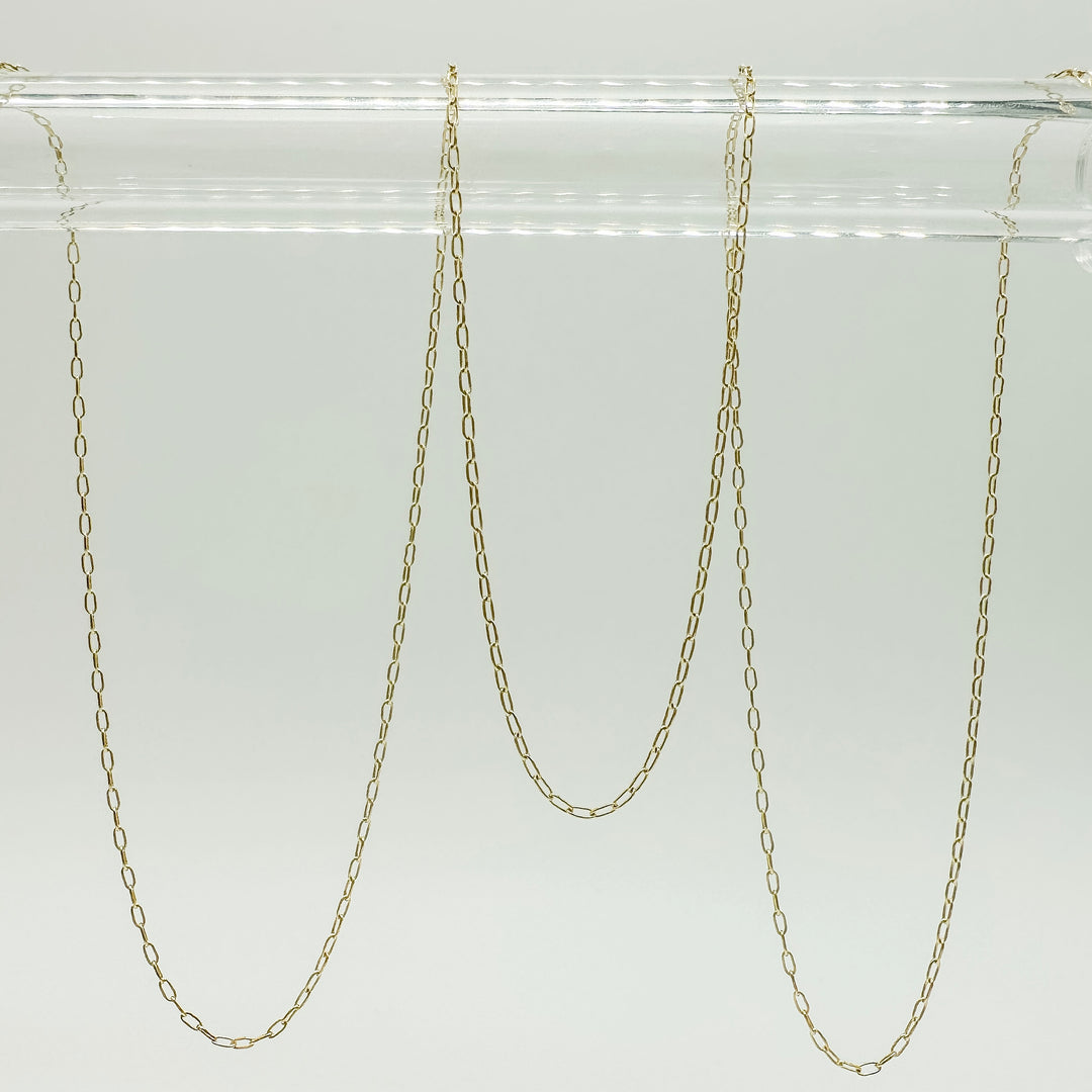 gold-filled chain / permanent jewelry supplier / permanent jewelry supplies / gold filled paperclip chain