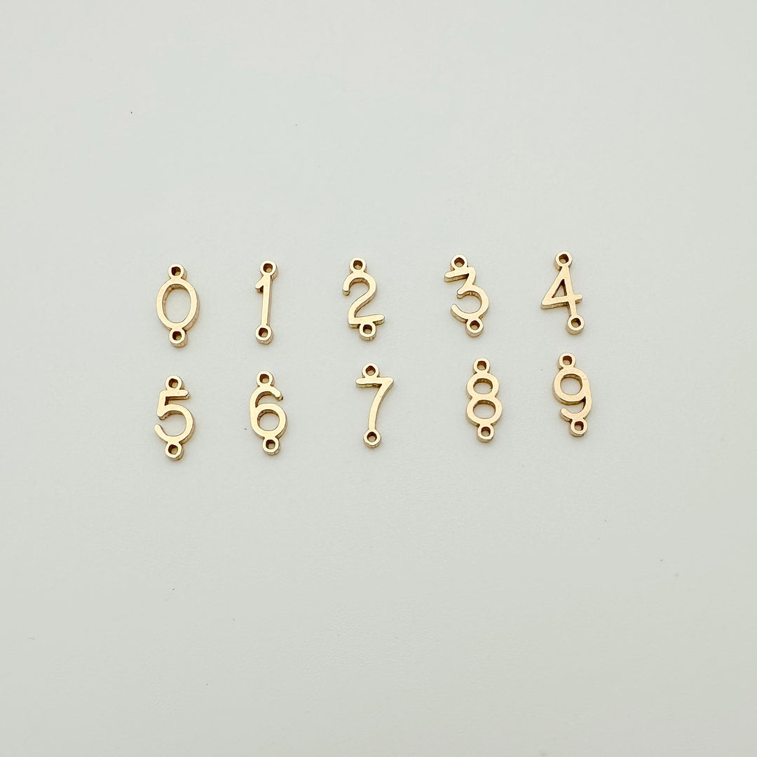 gold filled number charms, gold filled numbers, number charms, permanent jewelry charms, essbe, essbe jewelry supply