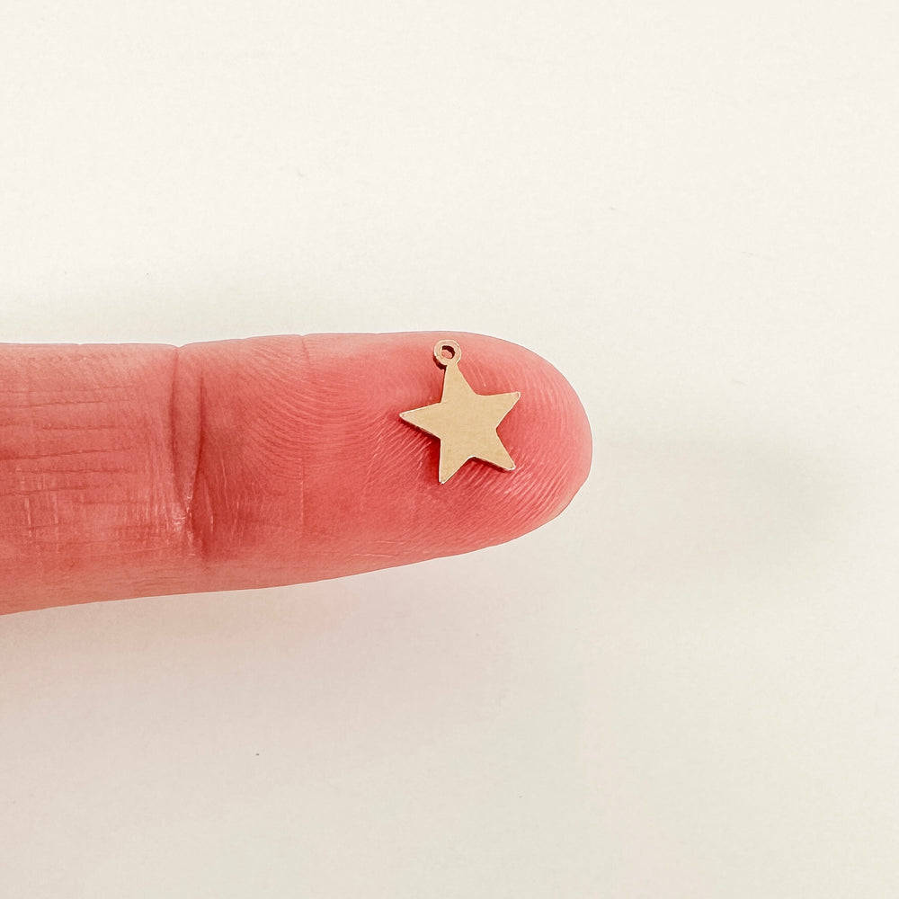 gold filled connectors, gold filled charms, permanent jewelry charms, permanent jewelry supplies, star charms