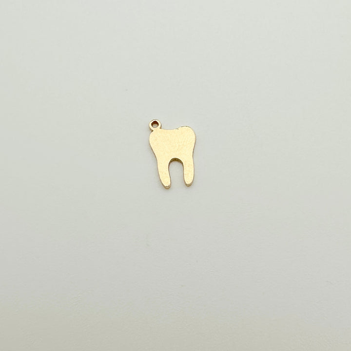 tooth charm, tooth connector, gold filled tooth charm, sterling silver tooth charm, permanent jewelry supplies, permanent jewelry charms