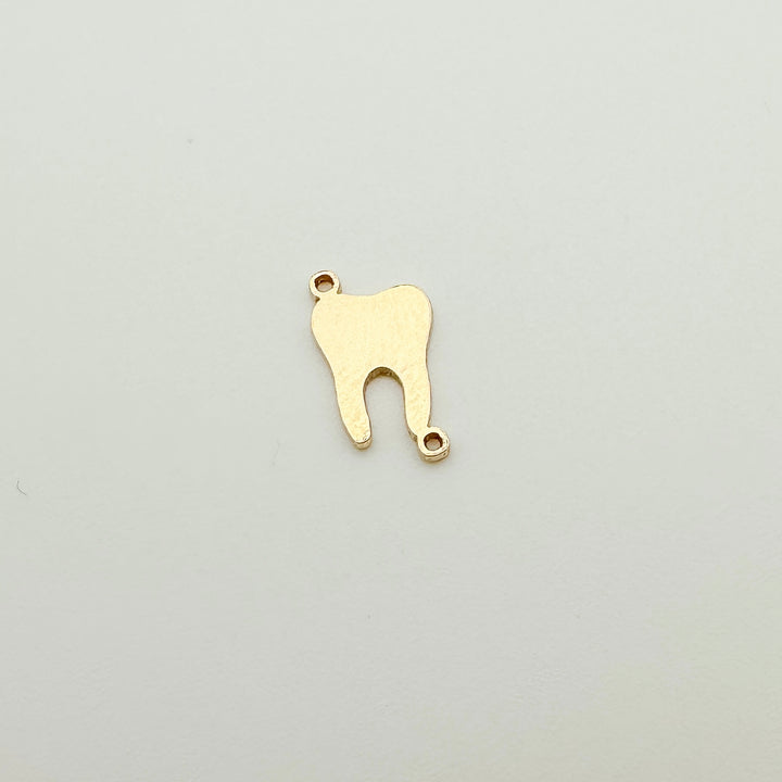 tooth charm, tooth connector, gold filled tooth charm, sterling silver tooth charm, permanent jewelry supplies, permanent jewelry charms