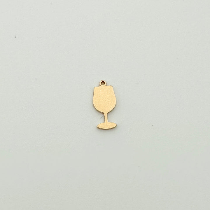 permanent jewelry supplies, essbe, essbe jewelry supply, charm, jewelry charms, gold filled necklace charm, gold filled bracelet charm, wholesale jewelry charms, gold filled wine glass charm, wine glass connector