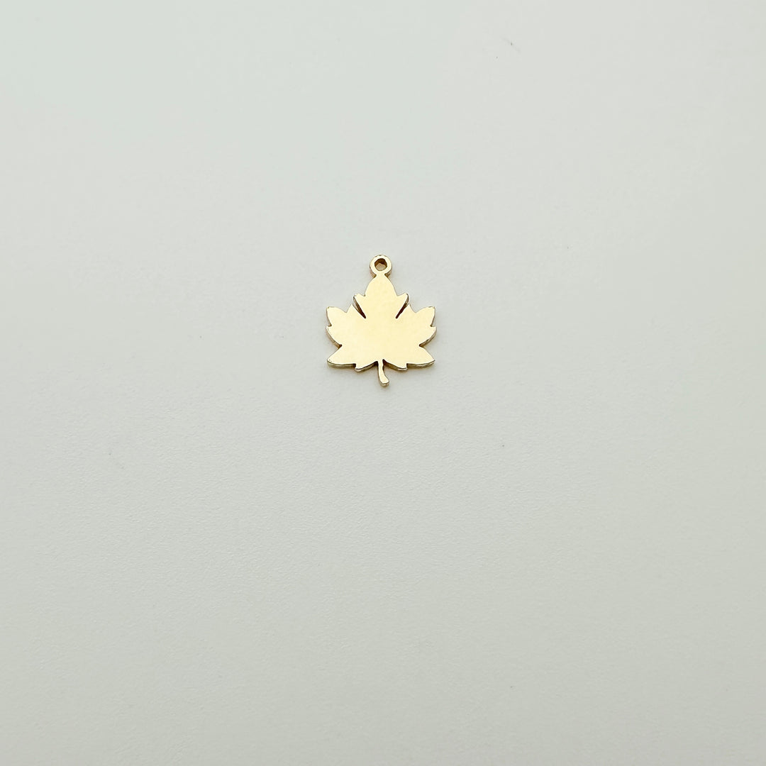 leaf charm, leaf connector, gold filled leaf charm, sterling silver leaf charm, permanent jewelry supplies, permanent jewelry charms