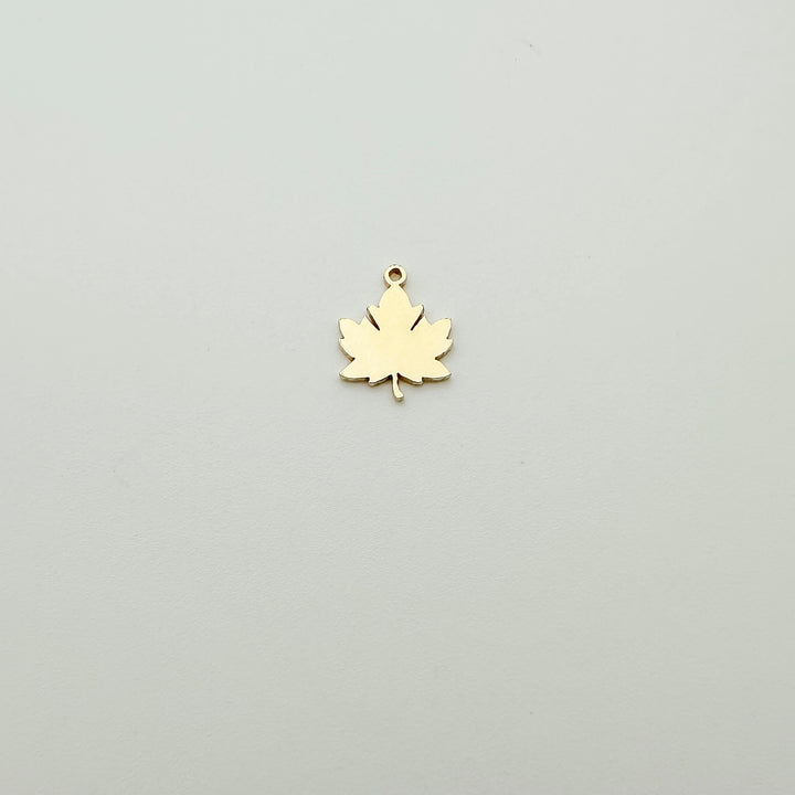 leaf charm, leaf connector, gold filled leaf charm, sterling silver leaf charm, permanent jewelry supplies, permanent jewelry charms
