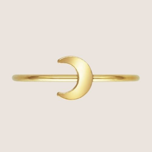 gold filled crescent moon ring, crescent moon ring, moon ring, moon jewelry, gold filled moon ring, gold filled stacking rings, wholesale gold filled rings