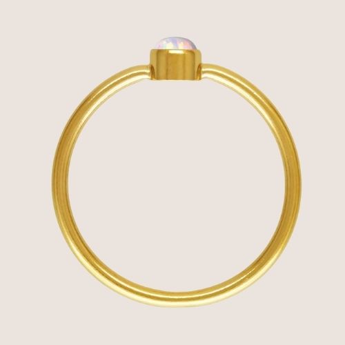 gold filled ring, white opal ring, opal ring, opal stacking ring, waterproof stacking ring, wholesale rings, wholesale gold-filled rings, wholesale rings