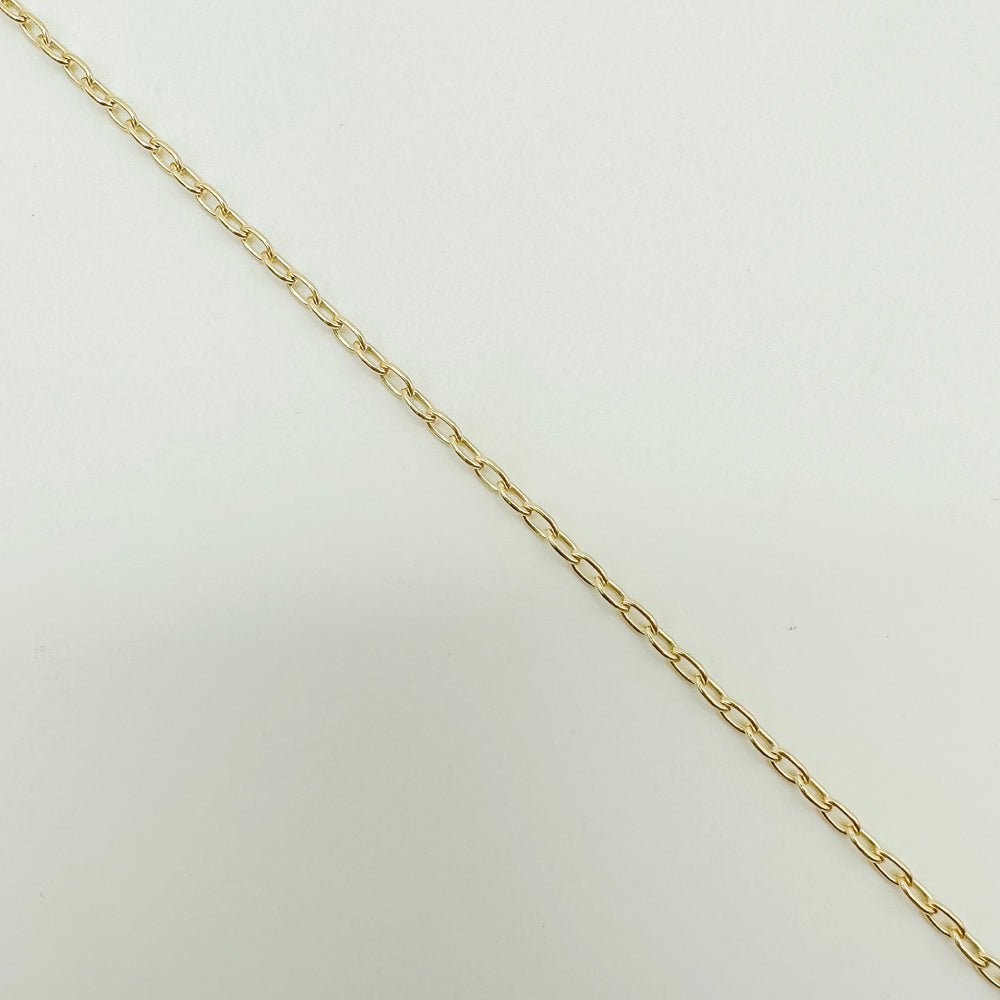 gold filled paperclip chain / permanent jewelry supplies / wholesale chain by the foot / gold filled chain