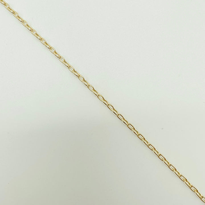 gold filled paperclip chain / permanent jewelry supplies / wholesale chain by the foot / gold filled chain