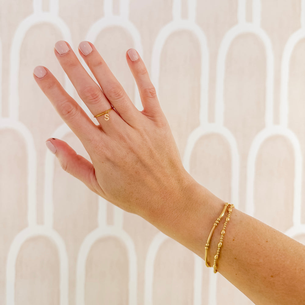 simple stacking ring, ring with loop, Gold filled ring, waterproof ring, simple stacking ring with loop, jewelry wholesale company, sterling silver ring, silver ring