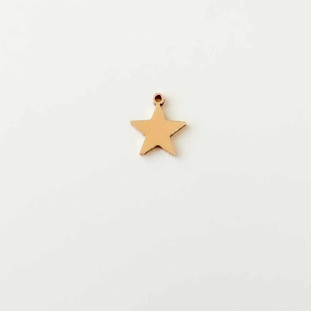 gold filled connectors, gold filled charms, permanent jewelry charms, permanent jewelry supplies, star charm